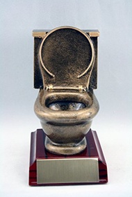 Toilet Trophy with 3 lines of custom text