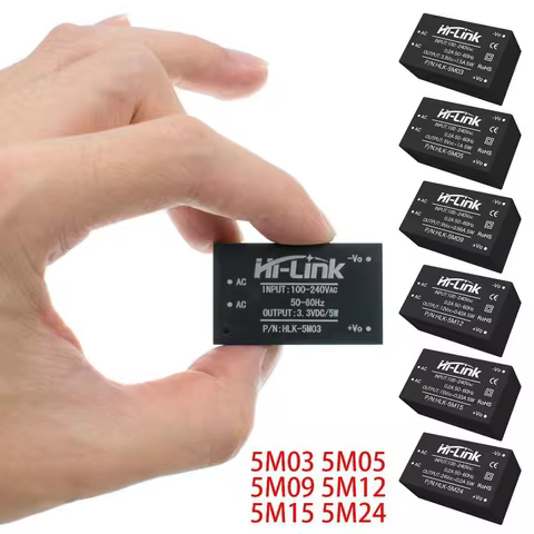 HLK-PM01 PM03 PM12 5M05 5M09 10M05 10M12 5M12 ACDC 220V to 5V/3.3V/12V Mini Power Supply Module Inte