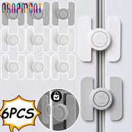 2-6Pcs Universal Refrigerator Safety Locks - Cabinet Drawer Locker Buckle - Anti-Pinching Hand - ABS