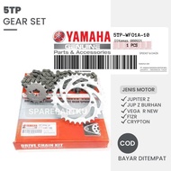 GEAR SET 5tp Jupiter Z / Jupiter Burhan 1 Set Gear Depan & Belakang + Kit Rantai Roda Drive