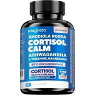 Cortisol Manager Supplement for Women & Men, Ashwagandha & L-Theanine 60 Capsules