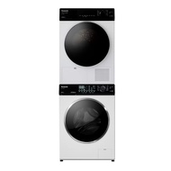 送變頻扇滿2萬折500★Panasonic國際牌10公斤免曬衣機乾衣機+10.5公斤滾筒洗脫洗衣機NA-V105NW-W-NH-100RP-W《門市第4件8折優惠》