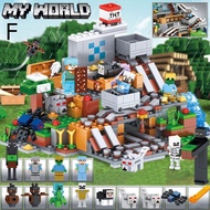 IL466 MY WORLD Lego Toy Minecraft Cave Minifigures Village House Const