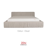 ZEN Collection เตียงนอน ฐานเตียง+หัวเตียง โครงไม้เต็ง 6 ฟุต 5 ฟุต 3.6 ฟุต (ไม่รวมที่นอน) PAUL-Fabric