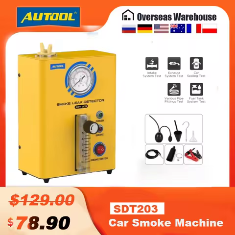 AUTOOL SDT203 EVAP Vacuum Smoke Machine Leak Detector Pipeline Leak Locator Car Diagnostic Smog Gas 