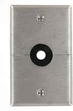 Leviton S751-N 1-Gang .625-Inch Hole Device Telephone/Cable Wallplate, Box Mount, Horizontal Split P