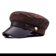 Commando leather hat for/ Men's Leather Hat Sailorman Hat for/ Sailor Hat