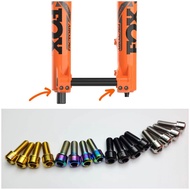 Titanium Fox 40 Fox 49 Fork Titanium Upgrade kit  Bike Fork Dual crown Downhill fork Titanium Screw