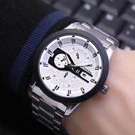 Jam Tangan Pria Fossil Anti air Rantai Tanggal Aktif Free Box Dan Baterai Cadangan