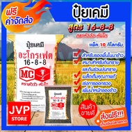 ปุ๋ยเคมี อะโกรเฟต ปุ๋ยหัววัว-คันไถ 16-8-8 จำนวน 10 กิโลกรัม สำหรับรองพื้น ในนาข้าวมล็ดเต็ม คุณภาพดี 