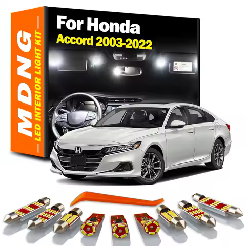 LED Interior Roof Sun Visor Light Kit For Honda Accord 7 8 9 10 7th 8th 9th 10th Gen 2003 - 2018 201