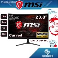 ▧MSI Optix G241VC Curved Gaming Monitor with FULL HD (23.8"/1920x1080/75Hz/VA Panel/1ms)