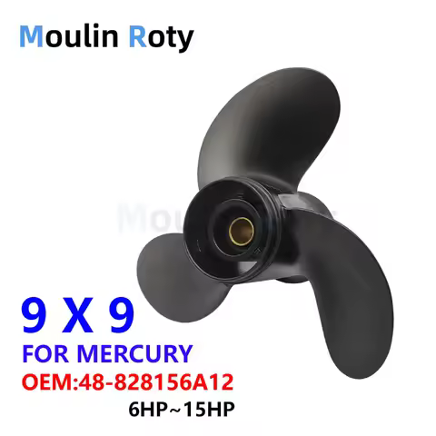 9X9 Aluminum Propeller, Suitable for Mercury Outboard Engines 6Hp 8Hp 9.9Hp 15Hp 8-Tooth Spline 48-8