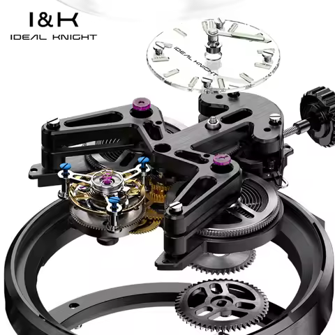 IDEAL KNIGHT 6801 Tourbillon Watch Man Automatic Mechanical Wristwatch for Men Women Original Leathe