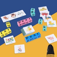 Permainan Mengeja Perkataan Montessori – Blok Abjad & Kad Bergambar