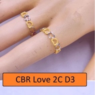 Love Design Rattan Split Ring 3 916 Gold Gold Ring Solid Ring 916 Gold Bajet Ring 916 Gold Bajet 916