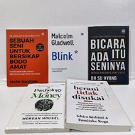 PAKET isi 5 BUKU MOTIVASI Berani Tidak Disukai + Blink + The Psychology Of Money + Sebuah Seni Untuk