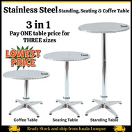 Stainless Steel Bar Table Cocktail Standing Seating Coffee Aluminium Round Table Aluminum Strong Dur