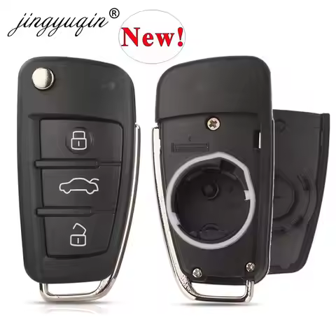 jingyuqin New Model Car Remote Key Shell for Audi A3 S3 Q3 A6 Q7 S6 Megamos Smart Auto Keyless Case 
