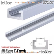 LETTER 1Pcs T-Track, Slide Guide Rail Aluminium Alloy T-Slot Track,  300-600mm T Slider Fixture Slot