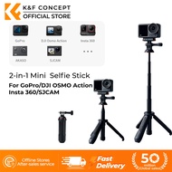 K&F CONCEPT 33/60cm Mini Selfie Stick+Tripod 2in1 for DJI OSMO Action 6/5/4 GoPro HERO Insta 360