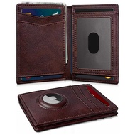 First Layer Cowhide Wallet Multi-Card Slot with Tracker Simple Fashionable Easy-to-Carry Men's Walle