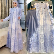 SHELLASAUKIA GAMIS DRESS KATUN SET HIJAB ORI BY SHELLASAUKIA