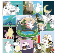 Bandai | Hippo Moomin cartoon animation creative fun hand-painted DIY decorative earphone case game 