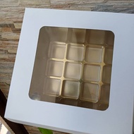 8 inci Kotak Kek | Cake Box | Cheese Tart | Brownies | Kuih Talam | Pizza box with board & gold cavi