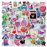 Cute Magic Potion Bottle Sticker Sheet | Cartoon Witch Potion Aesthetic Stickers | Fantasy Magical P