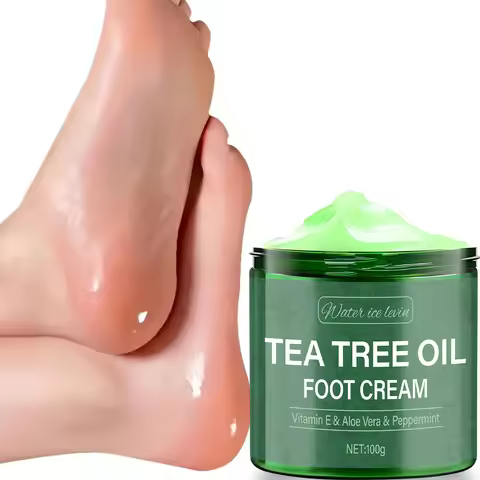 Tea Tree Oil Foot Cream, Vitamin E & Aloe Vera-Infused, Light Texture Moisturizes & Protects Feet fo