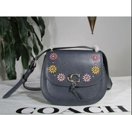 Coach Saddle Bag藍色花花