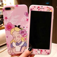 (一套價錢)手機殼 + 鋼化前膜 IPhone6/6s/7/8/plus : 愛麗絲軟殼