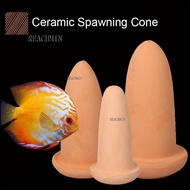 Ceramic Spawning Breed Cone for Discus Fish and Angelfish Fish Breeding Cones Cave ieR8