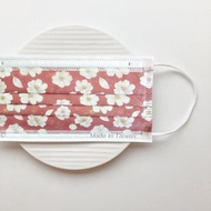 【無藏】紅底小雛菊/成人醫療口罩/5入裝/雙鋼印