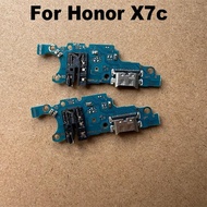 1X For Honor X7c USB Charging Dock Port Board Mic Microphone Connector Fast Flex Cable Repair Parts 
