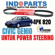 VAN BELT VANBELT FANBELT 4PK 820 HONDA CIVIC GENIO FAN BEL PS POWER STEERING