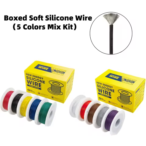 Heat Resistant Flexible Silicone Wire 16/18/20/22/24/26/28/30AWG Stranded Cable Electrical Tinned Co