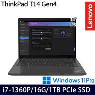《Lenovo 聯想》ThinkPad T14 Gen 4(14吋WUXGA/i7-1360P/16G/1TB PCIe SSD/Win11Pro/三年保)