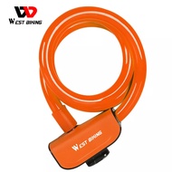 Khóa Xe Đạp Chống Trộm West Biking Khóa PVC Thép Xe Đạp Đường Trường MTB Có Giá Đỡ Khóa Cáp Xe Đạp X