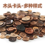 Mixed diy Handmade Buttons Environmentally Friendly Wooden Color Wooden Coconut Buttons Buttons Famo