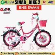 [✅Ori] Sepeda Anak Perempuan Bnb Swan Ukuran 16 &amp;18 Inch Keranjang