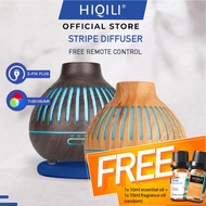 HiQiLi Stripe Ultrasonic Diffuser Remote Essential Oil Aromatherapy Humidifier Home Fragrance 香薰机精油