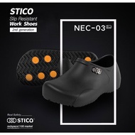 STICO NEC-03 2nd Slip Resistant Shoes Anti Slip Chef's Shoes Oil Water even on safety Slip Resistant