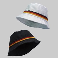 Bucket Hat BucketHat Fishing White List Flag Deutschland Germany Black German List