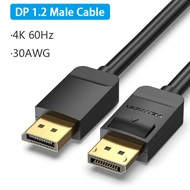 Vention 1.2 DP Display Port Cable 4K 60Hz DP to DP Cable 144Hz Audio and Video Synchronization for PC Laptop TV Projector Displayport Cable Laptop ADAPter Gaming Monitor Samsung TV
