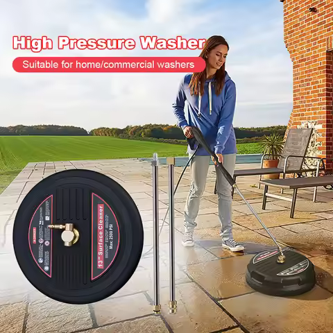 High Pressure Washer Telescopic Disc Scrubbing Brushes 2500PSI Floor Scrubber Discs for Karcher K1 K