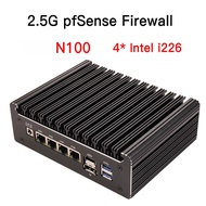 Anyrevo Intel Alder Lake N100 Soft Router pfSense Firewall 4x 2.5G i226 LAN  Industrial Fanless Mini PC HD2.0 OPNsense