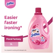 Softlan Anti Wrinkles Floral Fantasy (Pink) Fabric Softener 3L