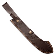 (New) F. Herder 10 inch Leather Knife Sheath with Belt Loop for Bullnose 10 inch Wooden Handle